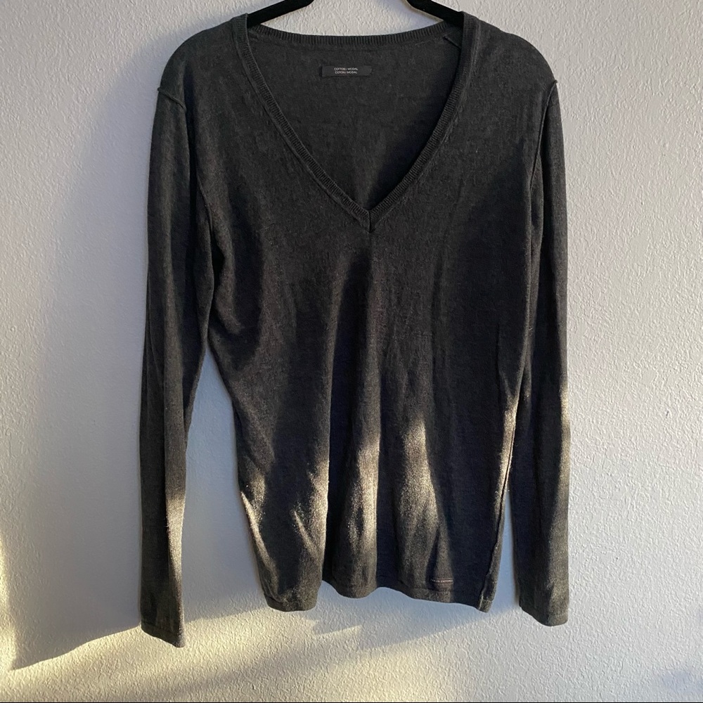 armani exchange cotton v neck sweater